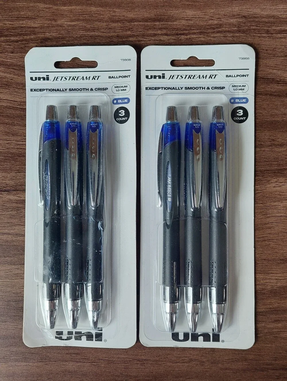 Uniball Uni Jetstream RT Ballpoint Pens Lot Of 2 Medium 1.0mm Blue 3 Count Each